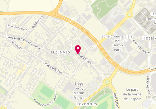 Plan de Aux Petits Soins, 24 Rue Chanzy, 59260 Lezennes